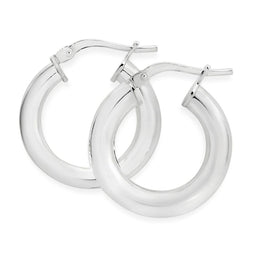 Silver Creole Hoop Earrings