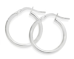 Silver Creole Hoop Earring