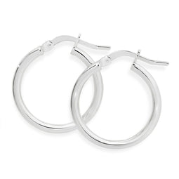 Silver Creole Hoop Earring