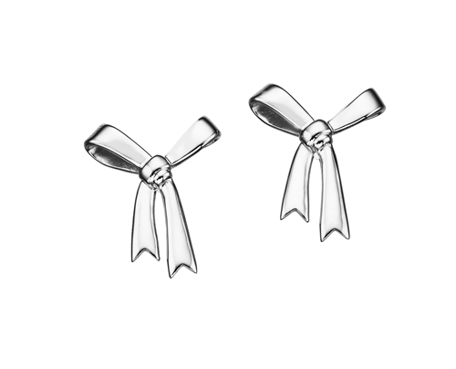 Karen Walker Silver Bow Stud Earrings
