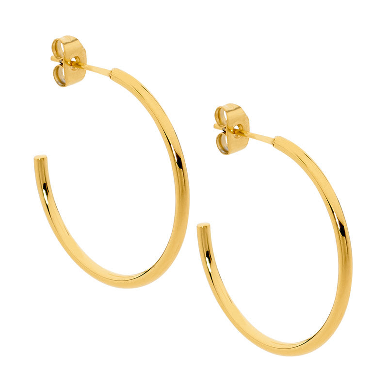 Yellow Gold Plated Hoop Earrings