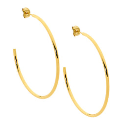 Ellani Yellow Gold Plated Hoop Earrings