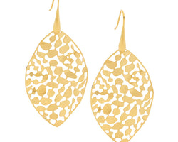 Leaf Earrings Shp/Hook W/ Gold Ip Plating