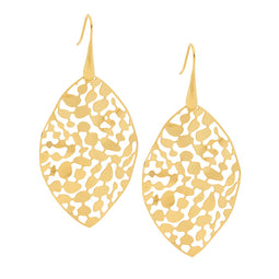 Leaf Earrings Shp/Hook W/ Gold Ip Plating