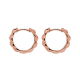 Najo Rose Gold Plated Twisted Huggies