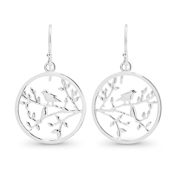 Little Birds In A Tree Drop Earrings