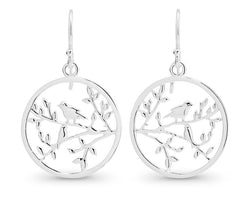 Little Birds In A Tree Drop Earrings