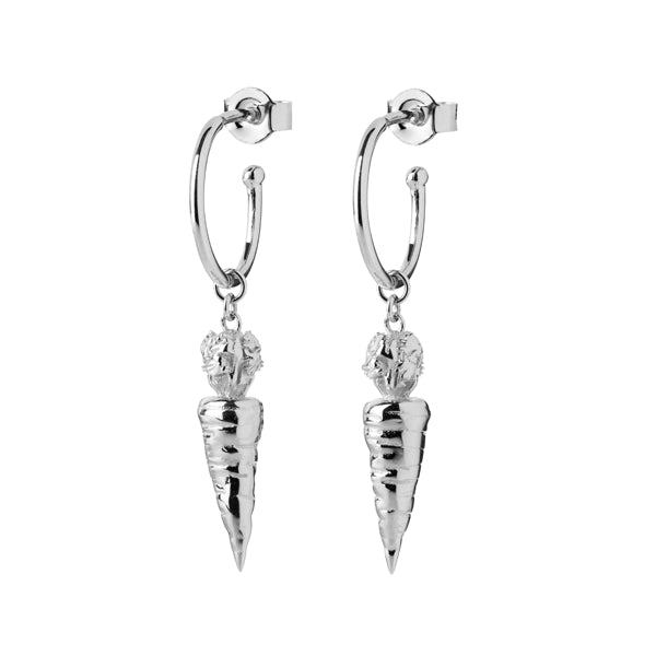 Karen Walker Carrot Hoop Earrings Sterling Silver