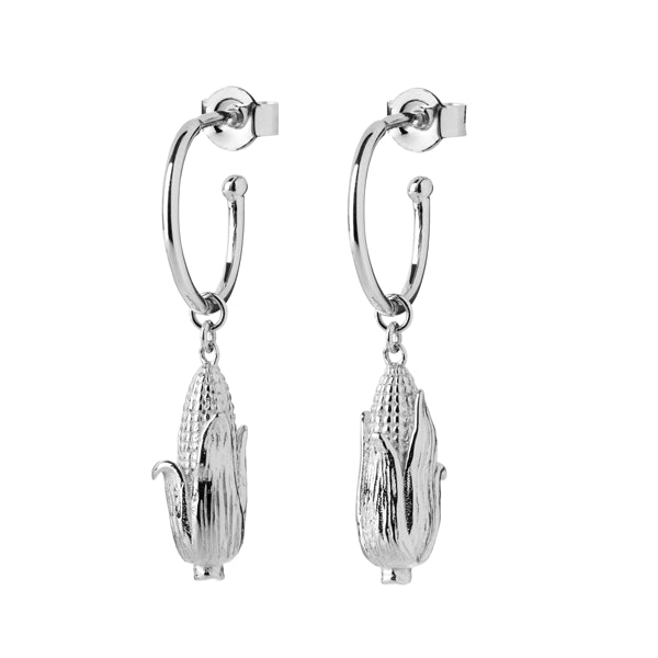 Karen Walker Sweet Corn Hoop Earrings - Sterling Silver