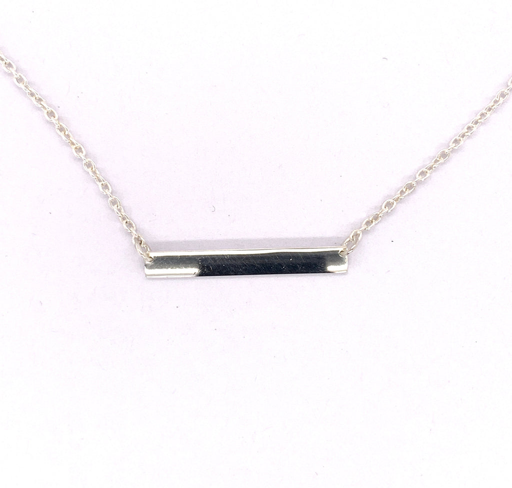 Uno Sterling Silver Bar Pendant on Chain