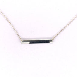 Uno Sterling Silver Bar Pendant on Chain