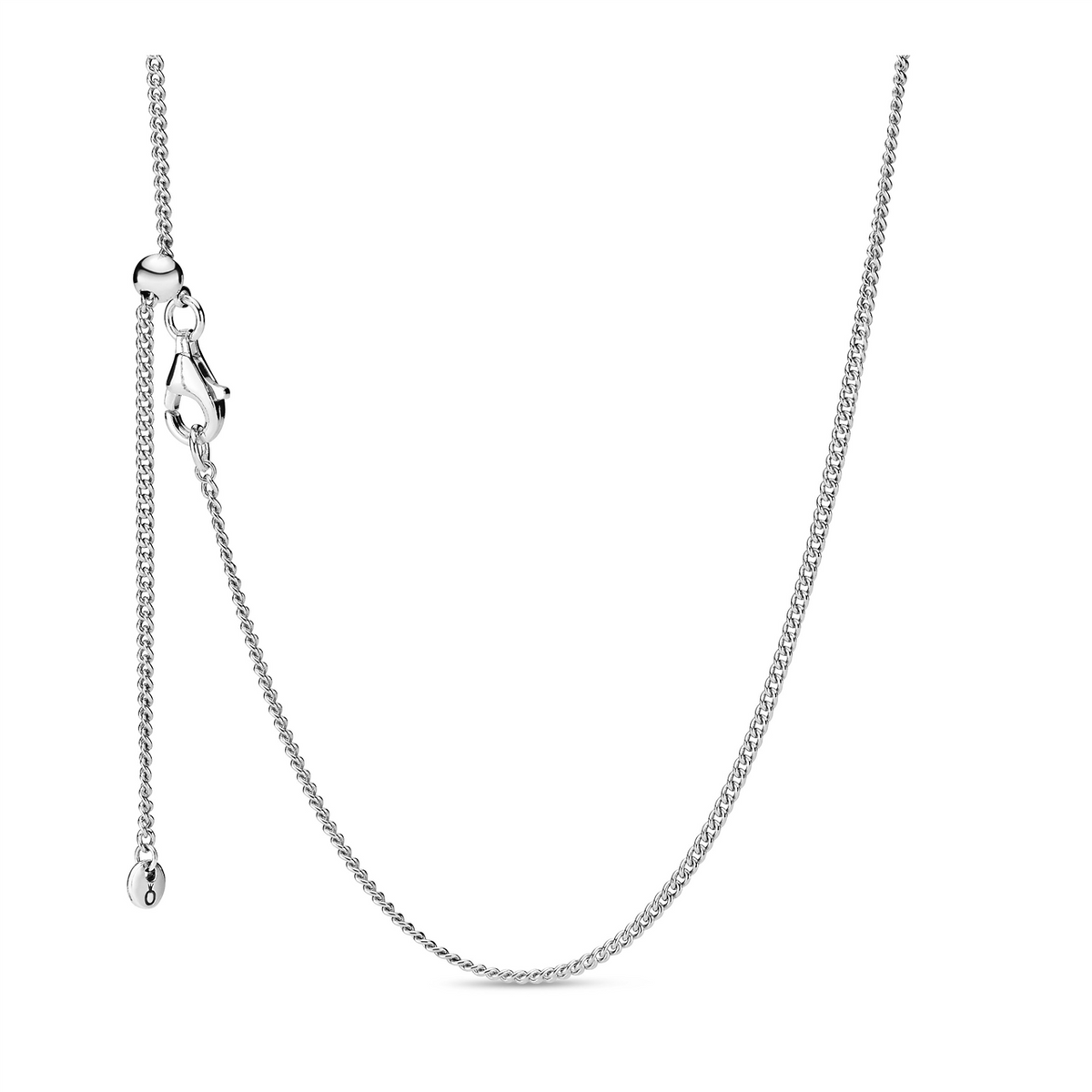 Curb Chain Silver Necklace