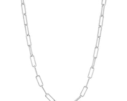 Silver Rectangular Link Chain
