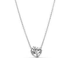 Family Tree Heart Collier With Clear Cubic Zirconia