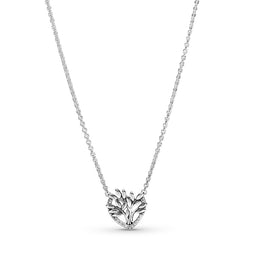 Family Tree Heart Collier With Clear Cubic Zirconia