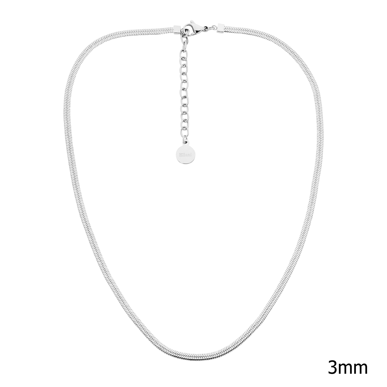 Stainless Steel 3Mm Herringbone Chain 40+5Cm