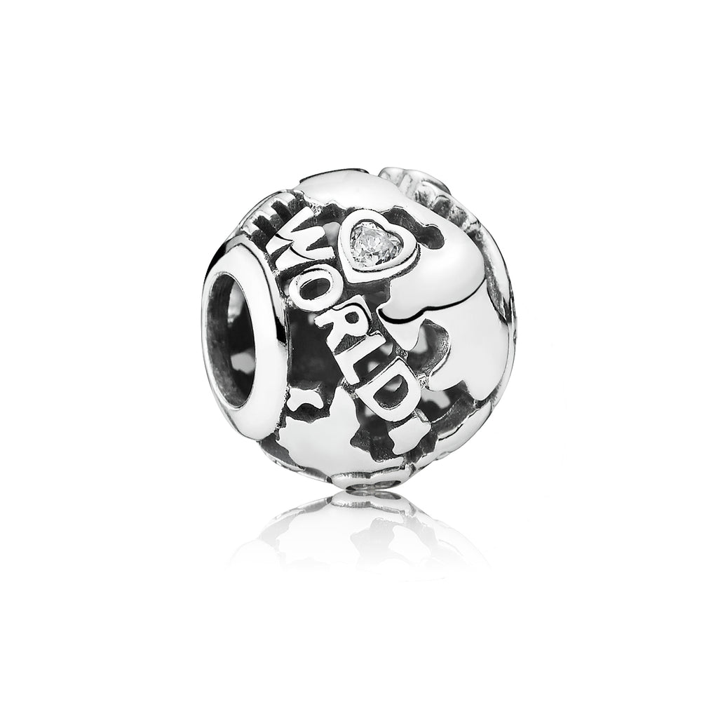 All Around the World Openwork Silver Charm