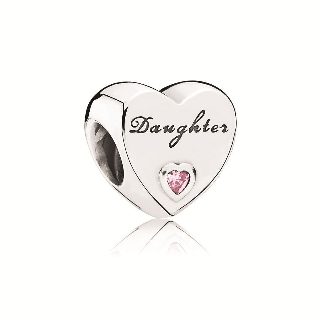 Inscribed Daughter Silver Heart Charm