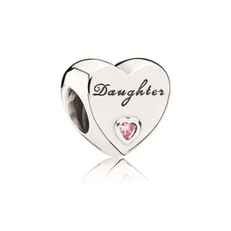 Inscribed Daughter Silver Heart Charm