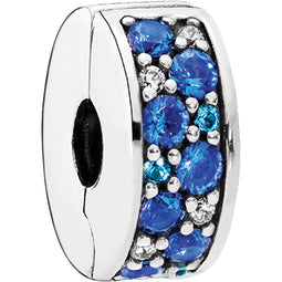 Blue Mosaic Vibrant Elegance Silver Spacer Clip