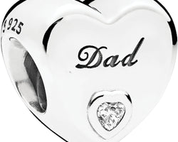 Dad's Love Silver Charm