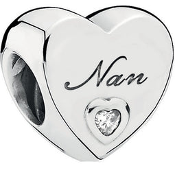 Nan's Love Silver Charm