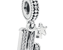 16 Years Of Love Silver Hanging Charm