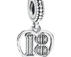 18 Years Of Love Silver Hanging Charm