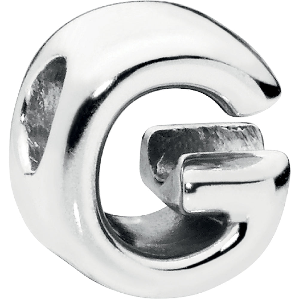 Lettter G Silver Charm