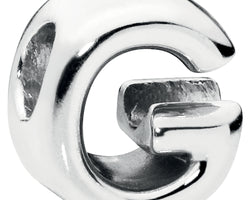 Lettter G Silver Charm