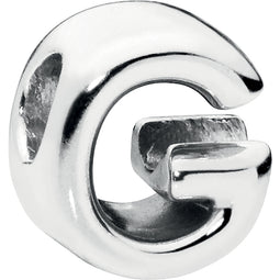 Lettter G Silver Charm