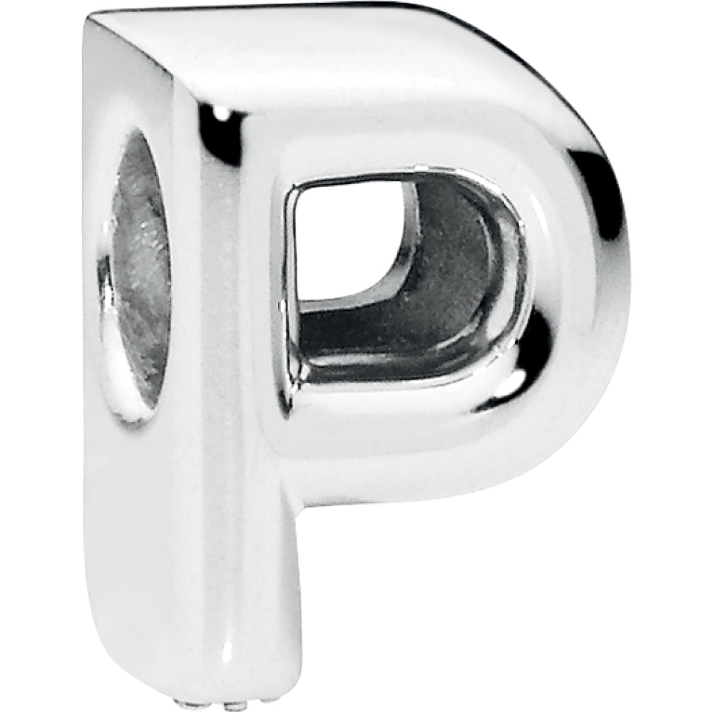 Letter P Silver Charm