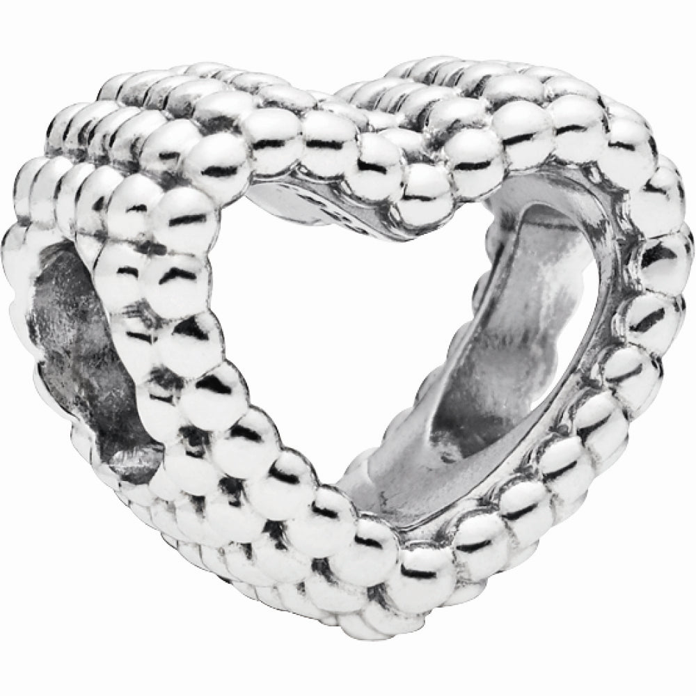 Pandora Beaded Heart Charm