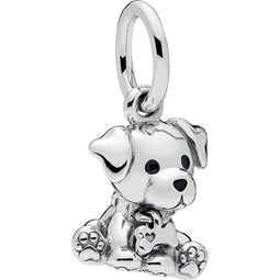 Labrador Puppy Silver Hanging Charm