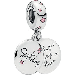 Pandora Forever Sisters Silver Hanging Charm