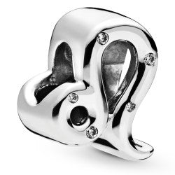 Leo Zodiac Silver Charm W Cz