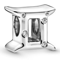 Gemini Zodiac Silver Charm
