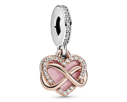 Sparkling Infinity Heart Hanging Charm