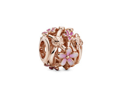 Pandora Rose Openwork Pink Daisy Flower Charm