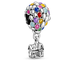 Disney Up House & Balloons Silver Charm
