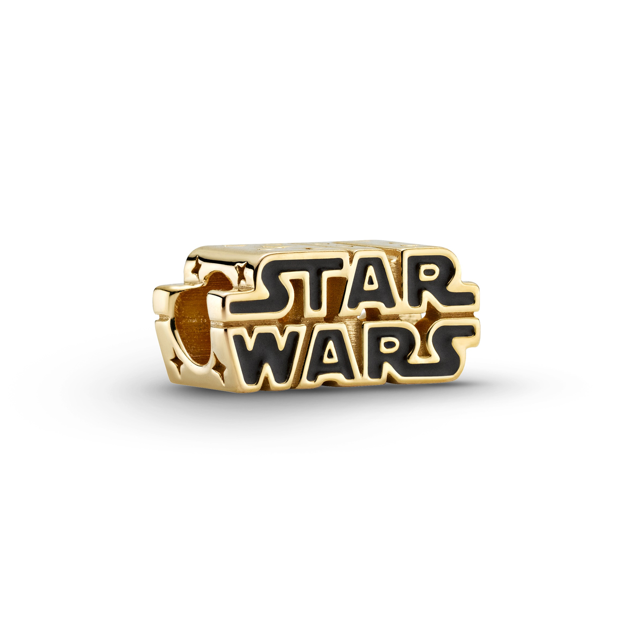 Pandora Shine Star Wars Logo Charm w Black Enamel
