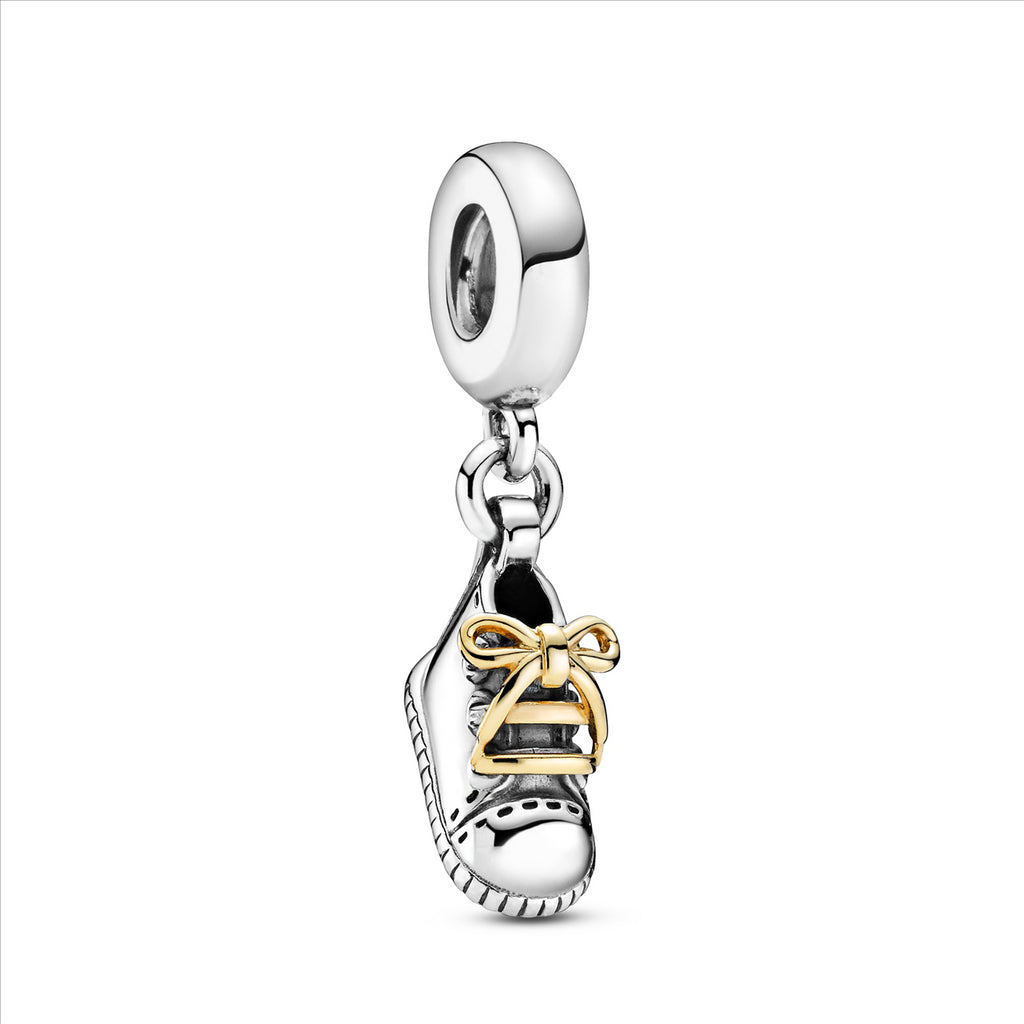 Baby Shoe Silver Hanging Charm