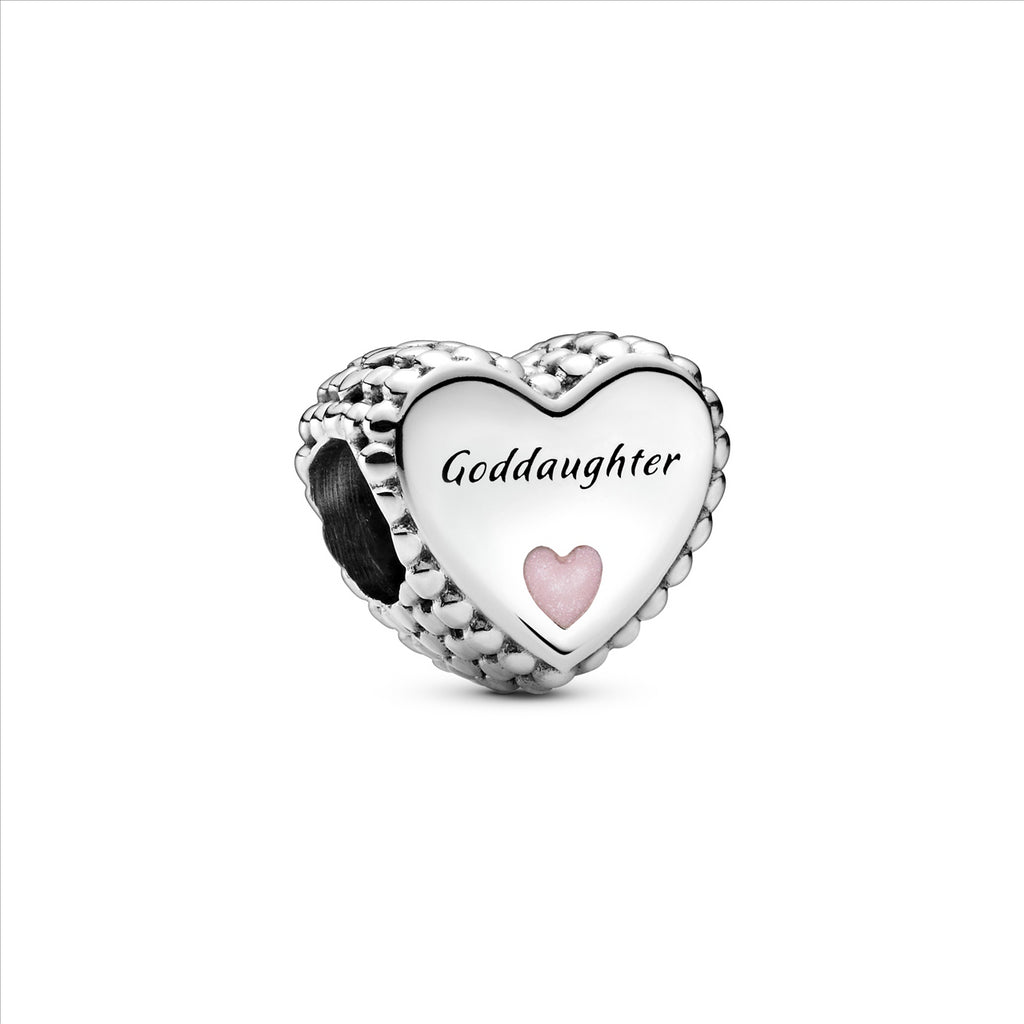 Goddaughter Heart Silver Charm