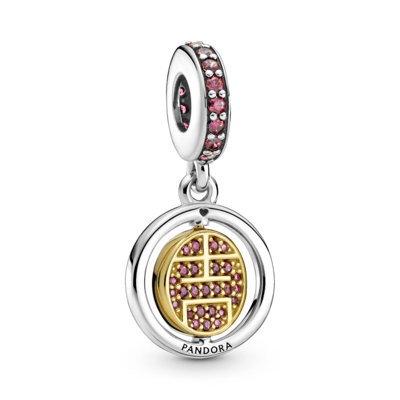 Lucky Sterling Silver And Pandora Shine Spinning Dangle