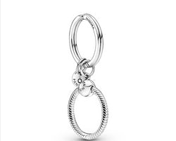 Pandora O Pendant Silver Key Ring