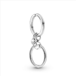 Pandora O Pendant Silver Key Ring