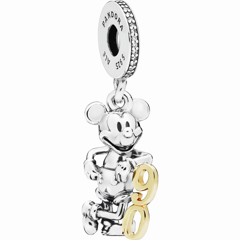 Disney Mickey 90Th Anniversary Silver Dangle