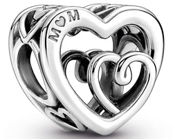 Pandora Entwined Hearts Sterling Silver Charm