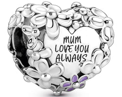 Pandora Heart Charm With Pink And Violet Enamel