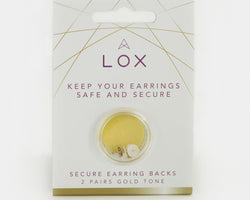 Lox Earring Backs Gold Tone 2 Pair Pack